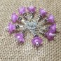 Handmade Knitting Stitch Marker Set (SNAG FREE)- Set of 10-purple flowers