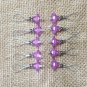 Handmade Knitting Stitch Marker Set (SNAG FREE)- Set of 10-purple flowers