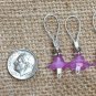 Handmade Knitting Stitch Marker Set (SNAG FREE)- Set of 10-purple flowers