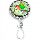 Handmade Portuguese Knitting Pin- Magnetic - Rainbow Hummingbird