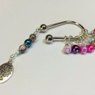 Multi Color Knitting Stitch Markers & Tree of Life Horseshoe Holder (SNAG FREE)