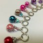 Multi Color Knitting Stitch Markers & Tree of Life Horseshoe Holder (SNAG FREE)