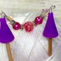 Pink Knitting Needle Point Protector- Handmade Stitch Holder Jewelry