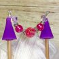 Pink Knitting Needle Point Protector- Handmade Stitch Holder Jewelry