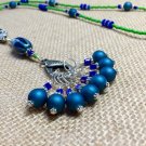 Green Stitch Marker Necklace With SNAG FREE Stitch Markers & Detachable Lanyard