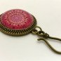 Magnetic Portuguese Knitting Pin- ID Badge Holder- Rose Mandala