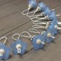 Handmade Knitting Stitch Marker Set (SNAG FREE)-Blue Flowers- Set of 10