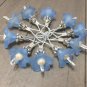 Handmade Knitting Stitch Marker Set (SNAG FREE)-Blue Flowers- Set of 10