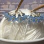 Handmade Knitting Stitch Marker Set (SNAG FREE)-Blue Flowers- Set of 10