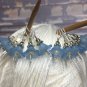 Handmade Knitting Stitch Marker Set (SNAG FREE)-Blue Flowers- Set of 10