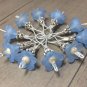 Handmade Knitting Stitch Marker Set (SNAG FREE)-Blue Flowers- Set of 10