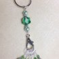 Beaded Stitch Marker Keychain- Crystal & Pearl- Knitting Markers Holder