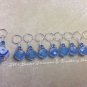 Handmade Blue Knitting Stitch Markers (SNAG FREE) | Set of 9 | Fit up to US10.5