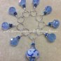 Handmade Blue Knitting Stitch Markers (SNAG FREE) | Set of 9 | Fit up to US10.5