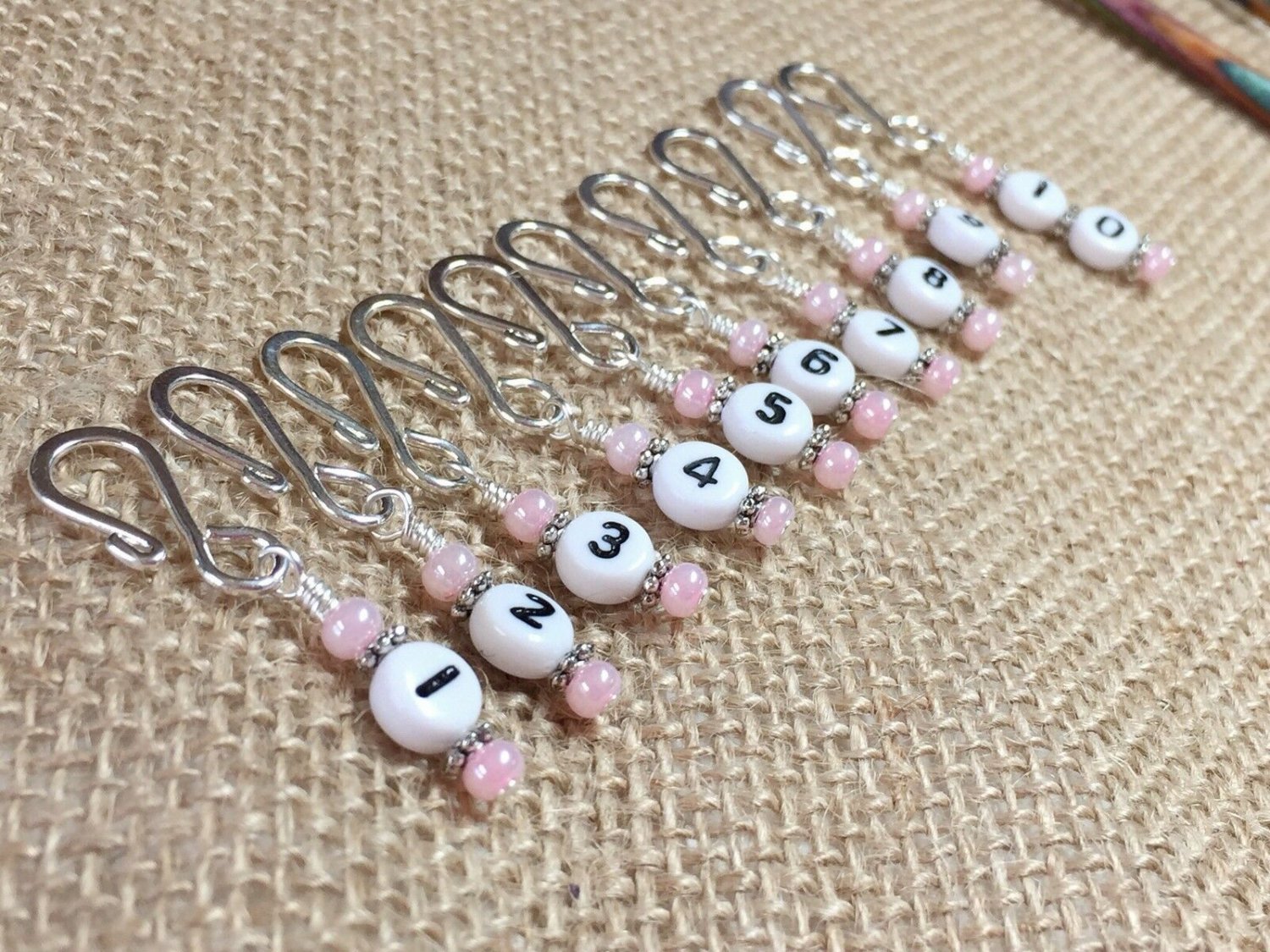 Row Counter Stitch Markers for Knitting & Crochet- Removable Number Markers