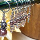 Peach Crystals Stitch Marker Set (SNAG FREE)- Knitting Gifts