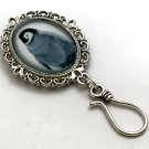 Handmade Magnetic Penguin Portuguese Knitting Pin- Magnetic ID Badge Holder