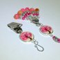 Pink Tree Portuguese Knitting Pin & Stitch Markers with Holder