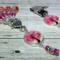 Pink Tree Portuguese Knitting Pin & Stitch Markers with Holder