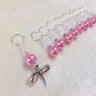 Snag Free Pink Dragonfly Knitting Stitch Marker Set
