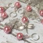 Snag Free Pink Dragonfly Knitting Stitch Marker Set