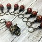 Handmade Beaded Knitting Stitch Markers (SNAG FREE)- Kitty Cat