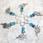 6 Beaded Yarn Ball Stitch Markers (SNAG FREE)- Handmade Knitting Tools
