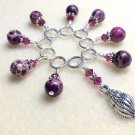 Handmade Seashell Stitch Marker Charm Set | SNAG FREE Knitting Markers