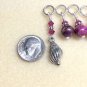 Handmade Seashell Stitch Marker Charm Set | SNAG FREE Knitting Markers