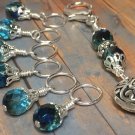 Stitch Markers  for Knitting (SNAG FREE) with Filagree Heart Holder