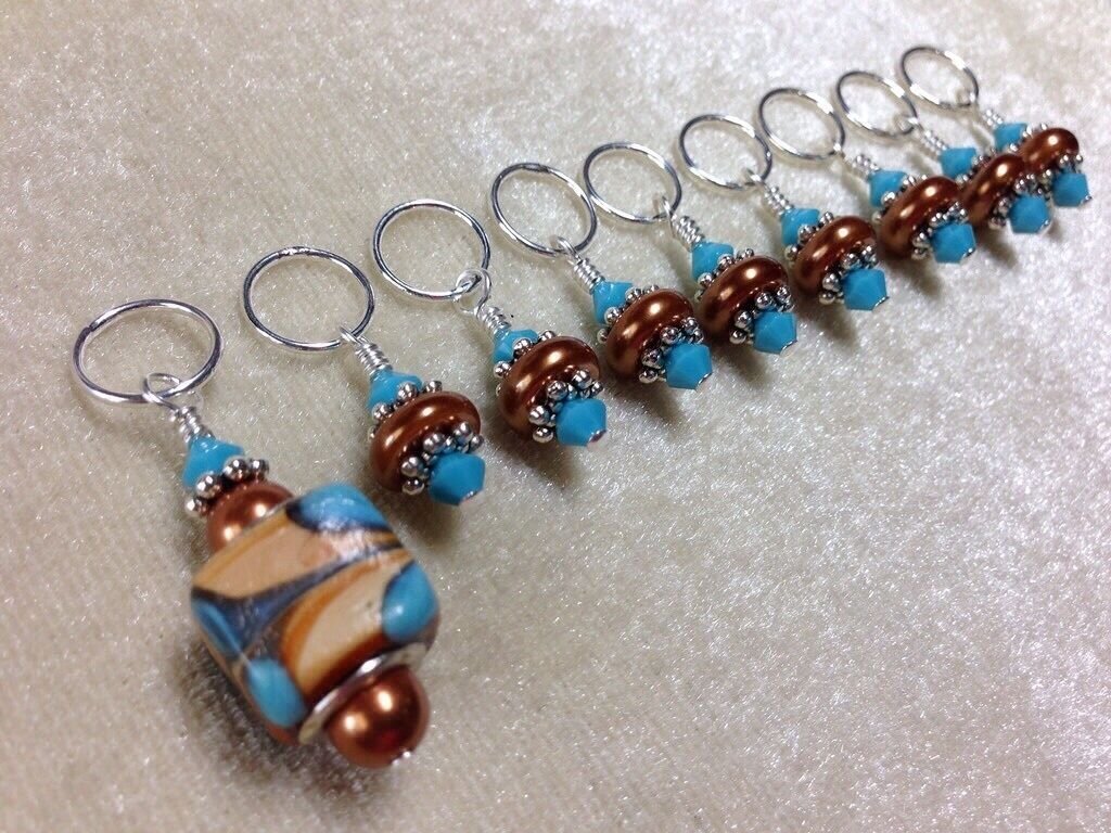 Handmade Beaded Knitting Stitch Markers (SNAG FREE)