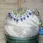 1-10 Numbered Stitch Markers & Beaded Holder- Row Counter Markers Blue & Green