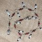 Knit Row Counter - Red Speckle 1-10 Chain Style Counter- numbered stitch marker
