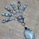 Handmade Stitch Markers (SNAG FREE) with Sesame Jasper Beads- Knitting Gift