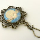Magnetic Portuguese Knitting Pin- ID Badge Holder- Lazy Sheep