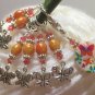 SNAG FREE Butterfly Stitch Marker Charm Set- Orange