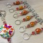 SNAG FREE Butterfly Stitch Marker Charm Set- Orange