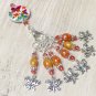 SNAG FREE Butterfly Stitch Marker Charm Set- Orange