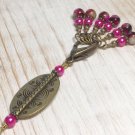 SNAG FREE Stitch Markers & Decorative Brass Holder- Knitting Tools