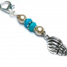 Seashell Zipper Charm/ Zipper Pull - Knitting Progress Keeper
