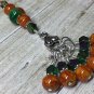 Orange Ombr&Atilde;&copy; Stitch Marker Set With 6 Snag Free Markers AND Holder