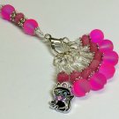 Hot Pink Cat Stitch Marker Set with Matching Holder (SNAG FREE)