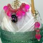 Hot Pink Cat Stitch Marker Set with Matching Holder (SNAG FREE)