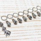 Dalmatian Knitting Stitch Marker (SNAG FREE)- 9pc. Beaded Marker Set