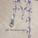 Knitting Row Counter- Purple 1-10 Chain Style Counter- numbered stitch marker