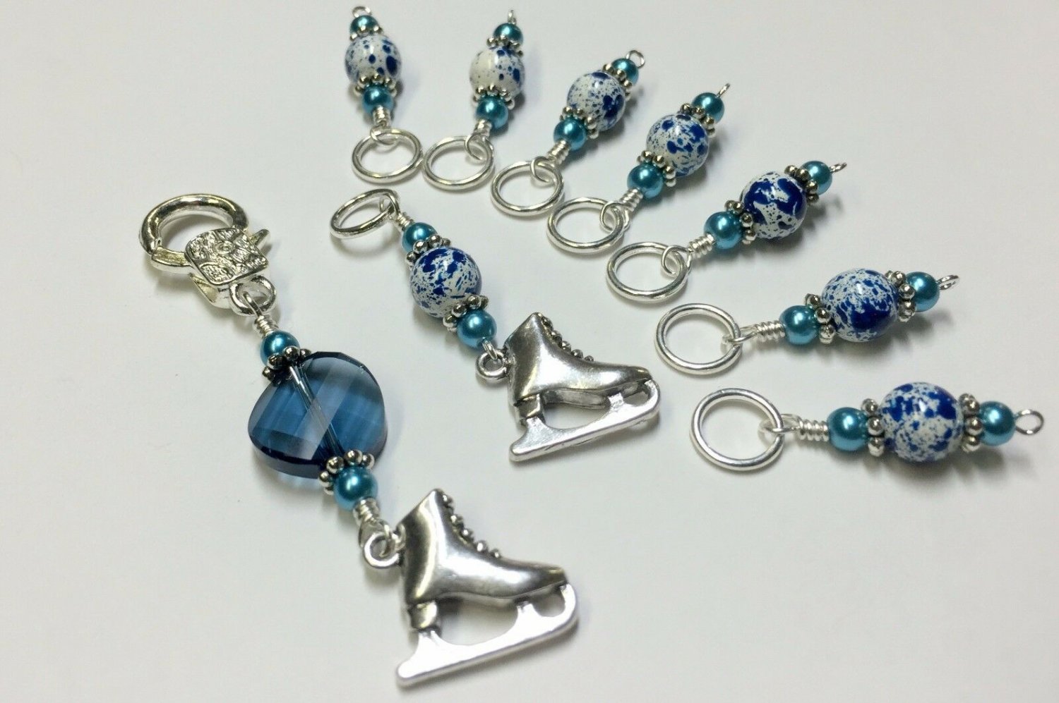 Ice Skate Stitch Marker Set (SNAG FREE) for Knitting