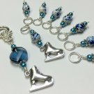 Ice Skate Stitch Marker Set (SNAG FREE) for Knitting