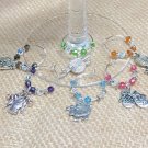Wine Glass Charms - Handmade Knitting Themed Charm Fir Your Wine Glasses