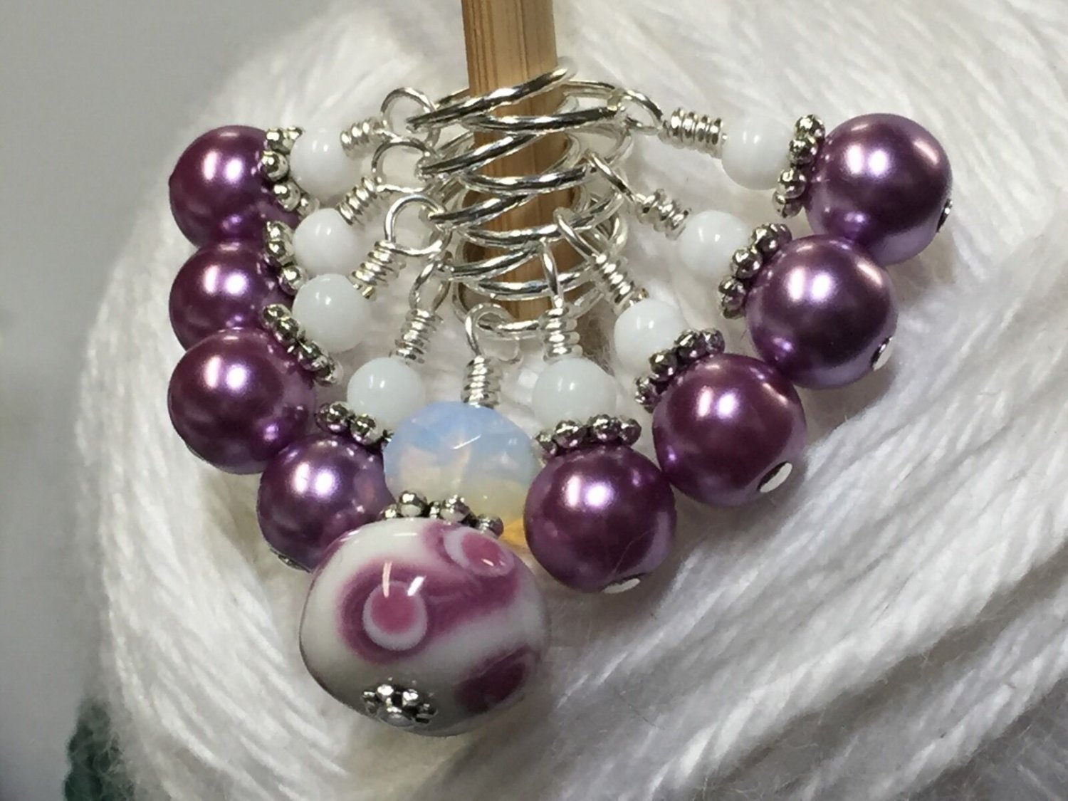 Handmade Snag Free Pink Knitting Stitch Marker Set