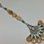 Stitch Marker Set with Lanyard (SNAG FREE)- Beaded Honey Teal